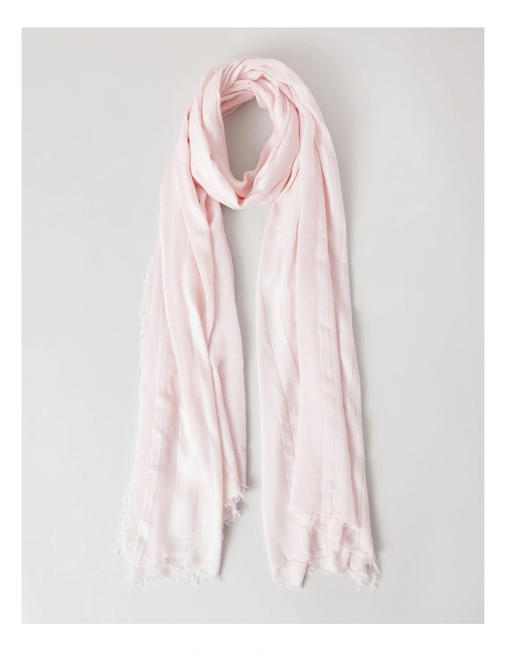 Self Stripe Scarf in Light Pink image 1