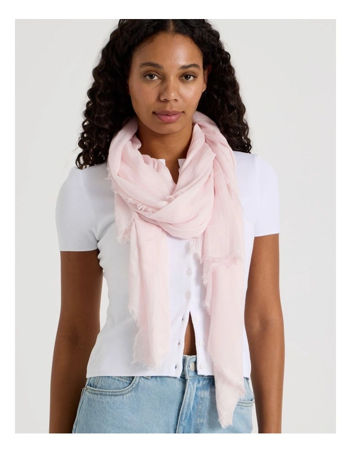 Self Stripe Scarf in Light Pink image 2