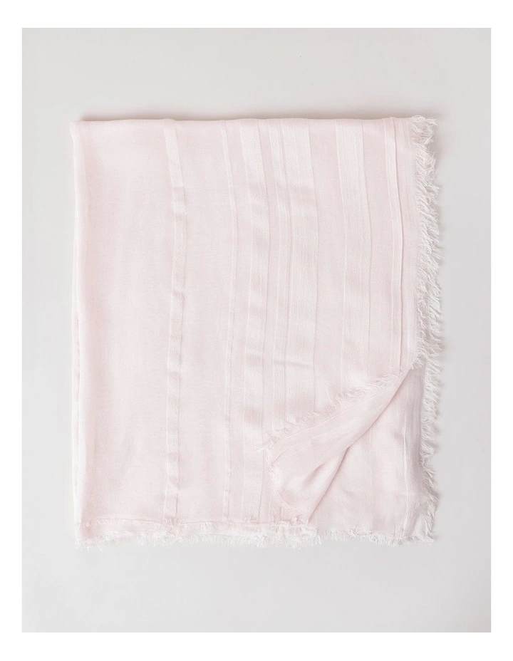 Self Stripe Scarf in Light Pink image 3