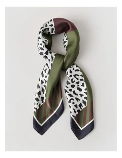 Spliced Neckerchief Scarf in Khaki