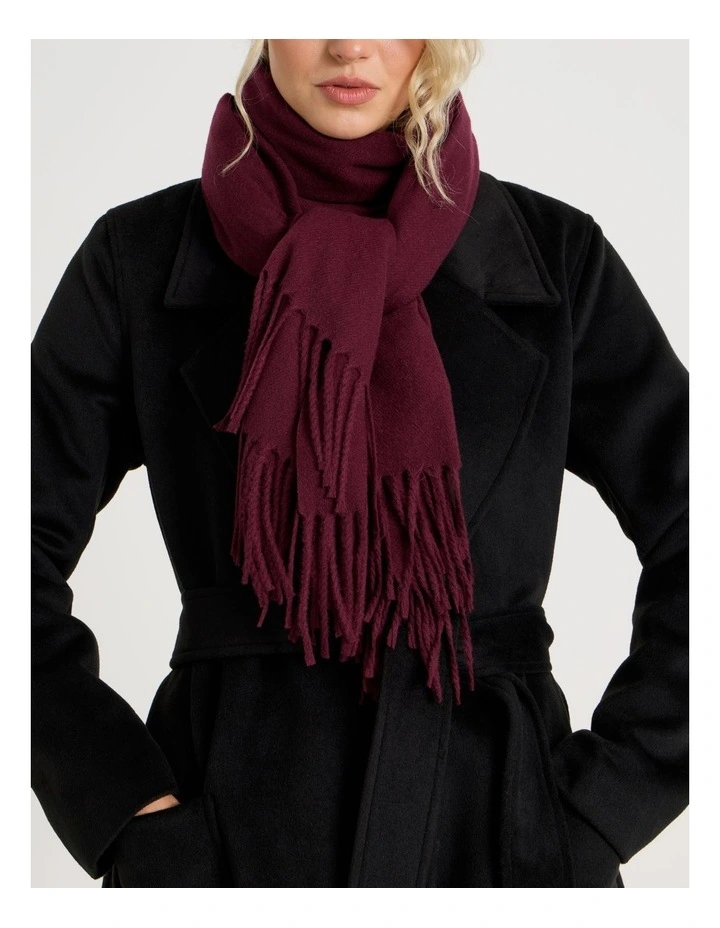 Pashminetta Winter Scarf in Burgundy image 2