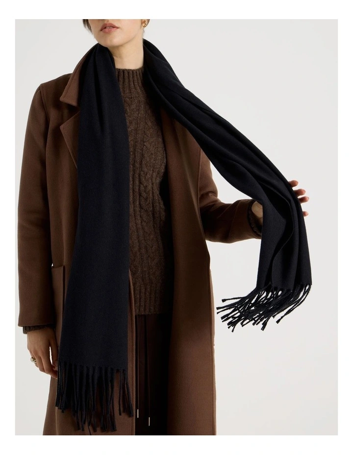 Pashminetta Winter Scarf in Black image 4