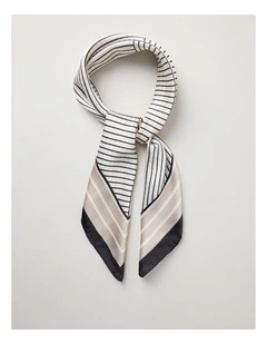 Striped Neckerchief in Black/White