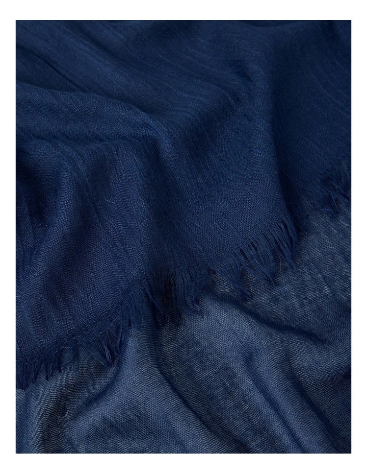 Light Weight Scarf in Navy image 3