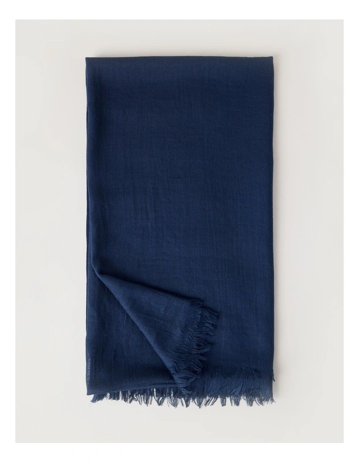 Light Weight Scarf in Navy image 5