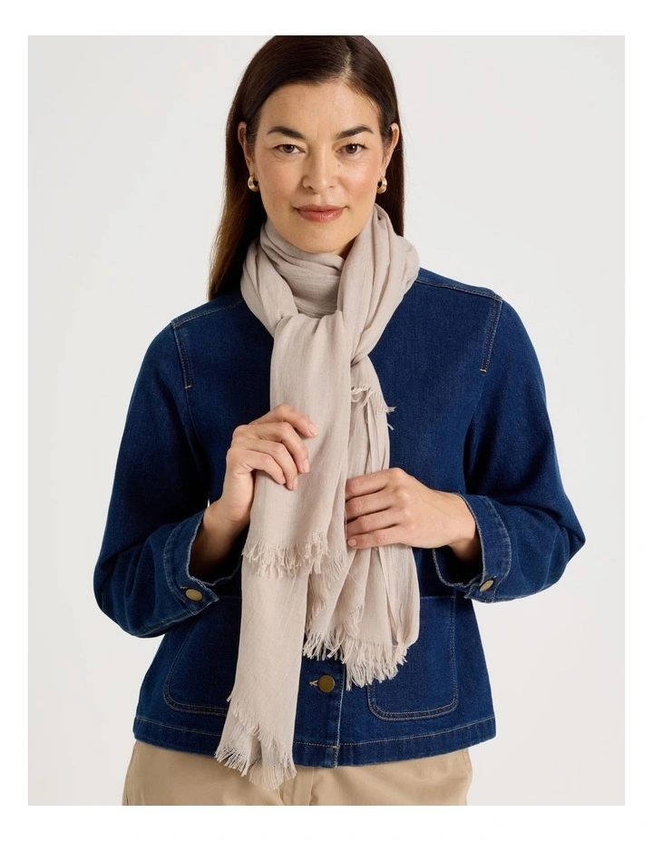 Light Weight Scarf in Taupe image 2