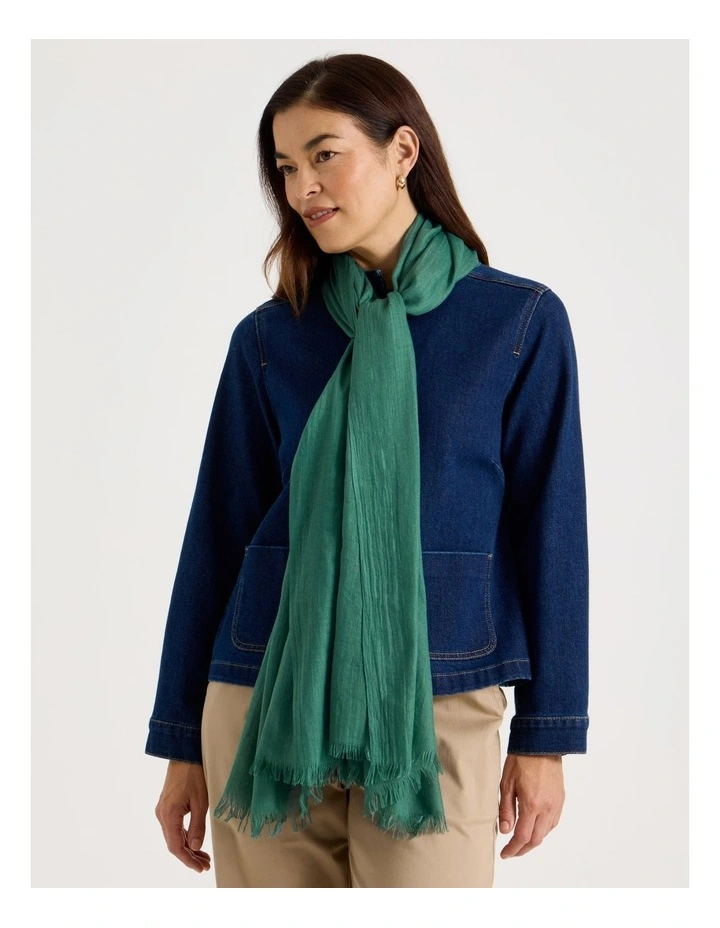 Light Weight Scarf in Green image 2