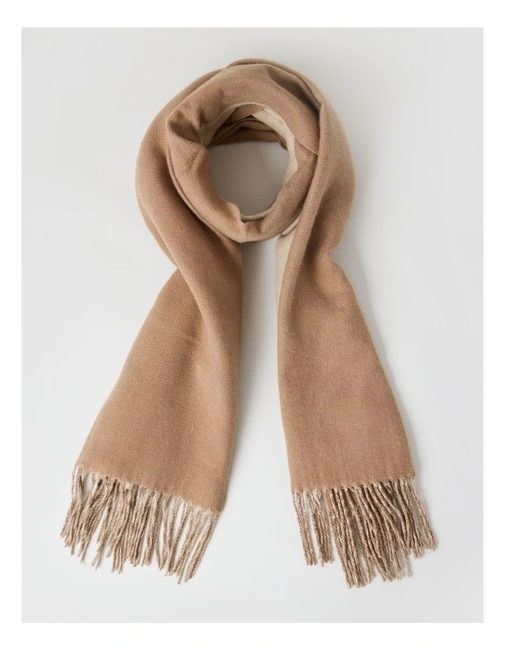 Reversible Winter Scarf in Camel image 1