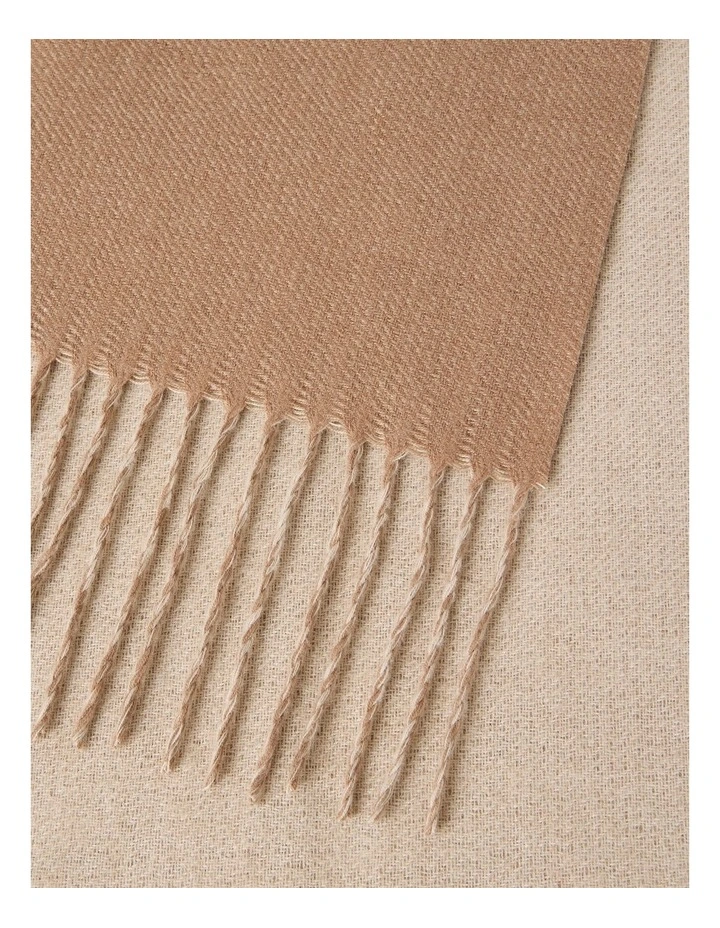 Reversible Winter Scarf in Camel image 3