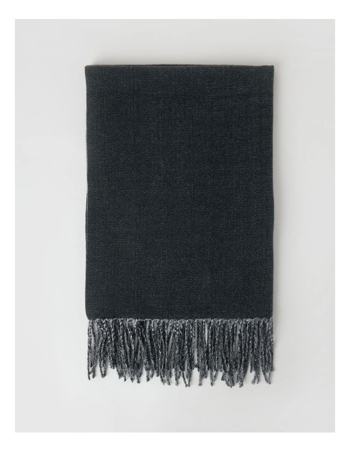 Reversible Winter Scarf in Charcoal image 3