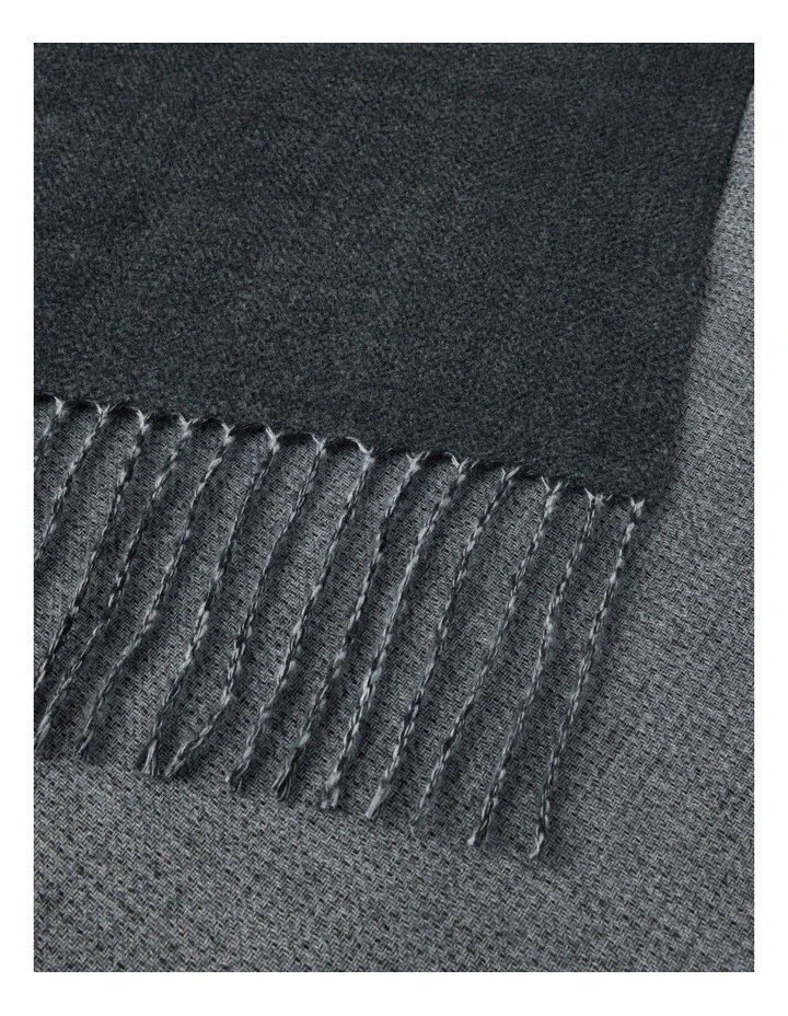 Reversible Winter Scarf in Charcoal image 4
