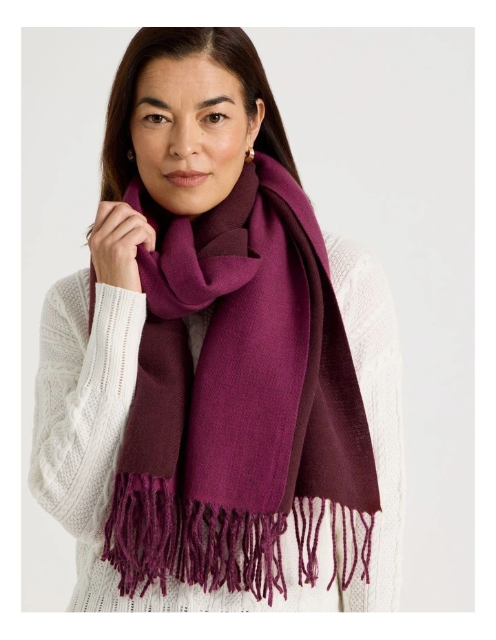 Reversible Winter Scarf in Burgundy image 2