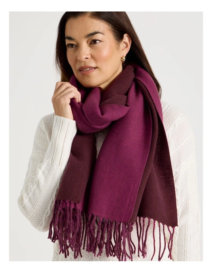 Reversible Winter Scarf in Burgundy image 4