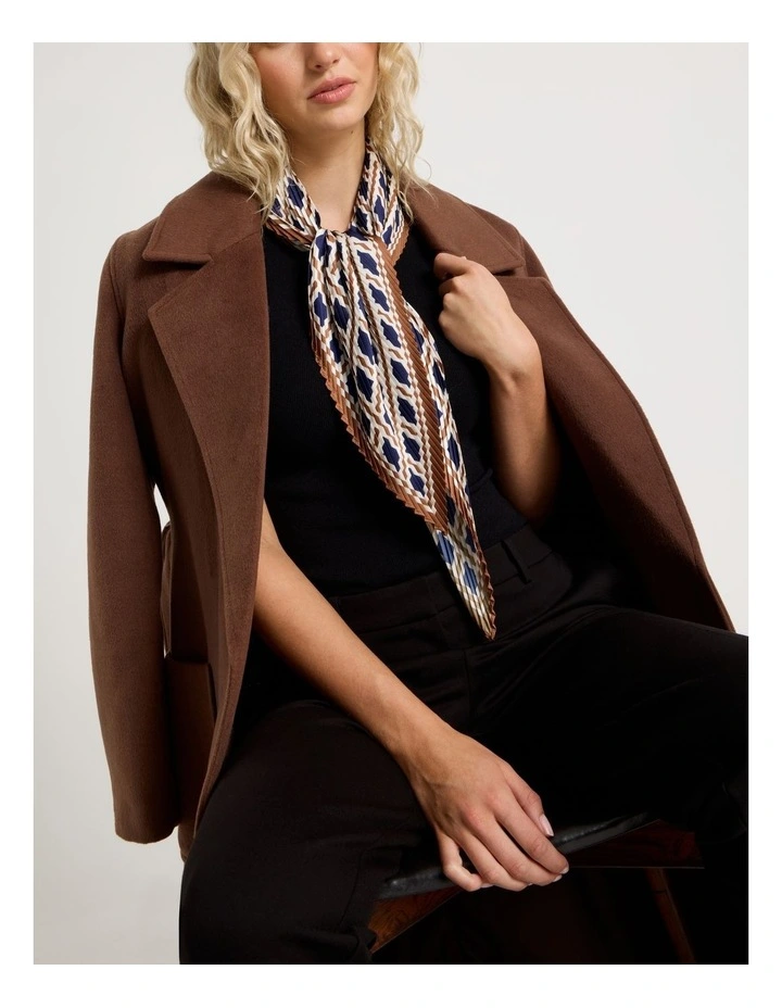 Maria Pleated Neckerchief in Caramel image 4
