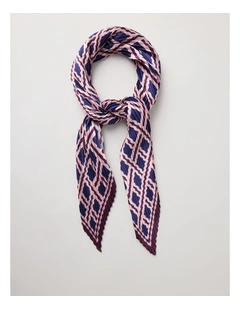 Maria Pleated Neckerchief in Plum