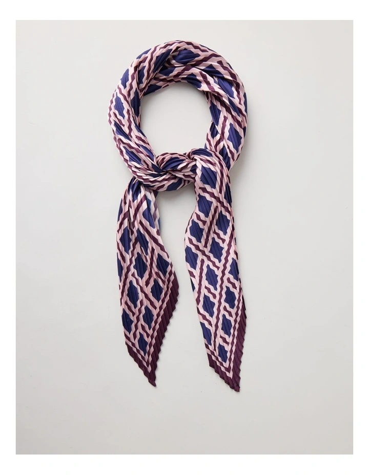 Maria Pleated Neckerchief in Plum image 1