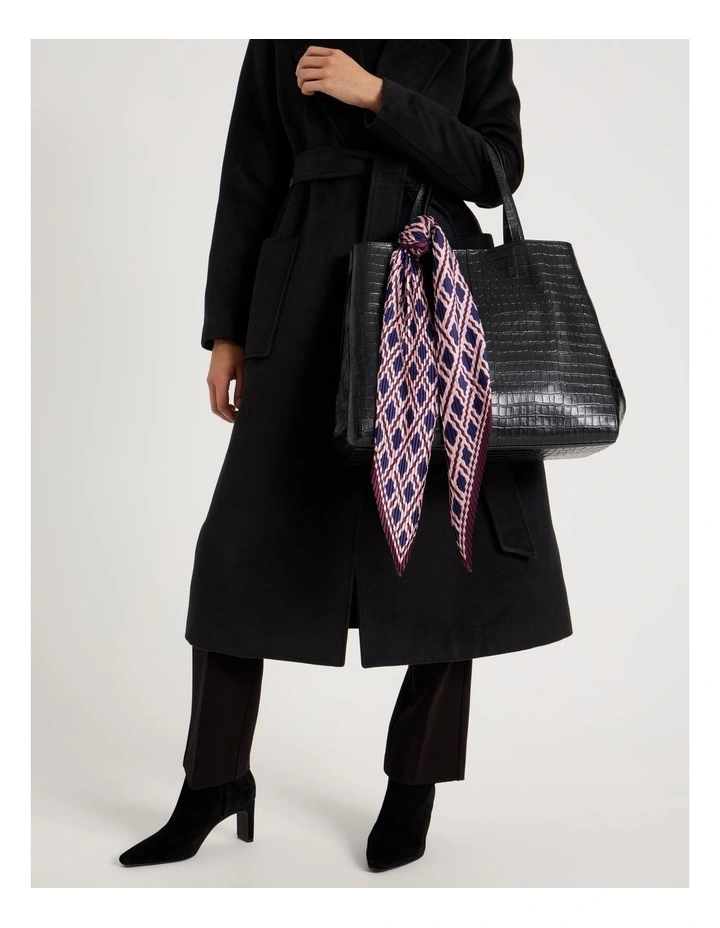 Maria Pleated Neckerchief in Plum image 2