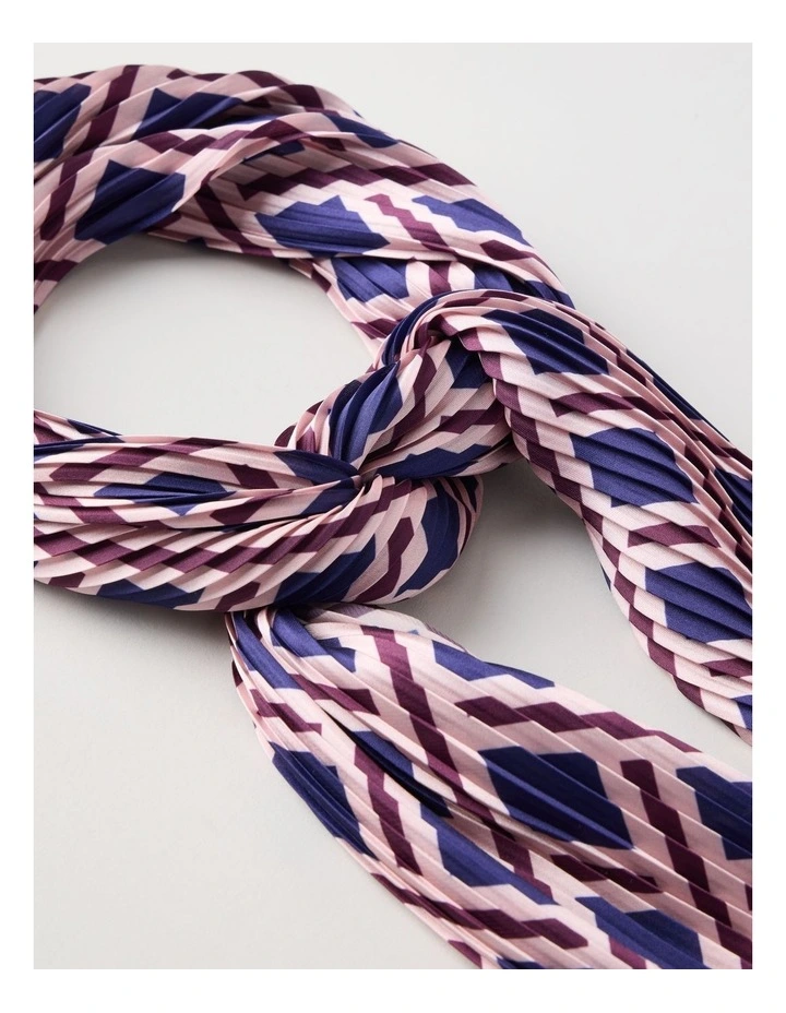 Maria Pleated Neckerchief in Plum image 2