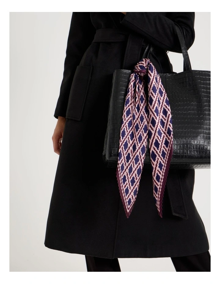 Maria Pleated Neckerchief in Plum image 4