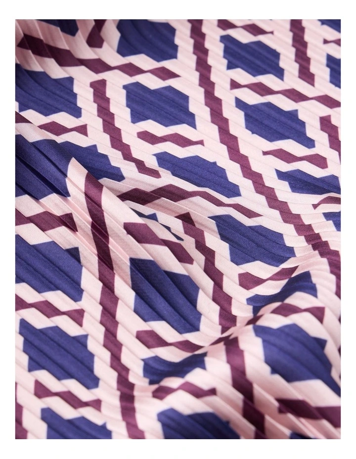 Maria Pleated Neckerchief in Plum image 4