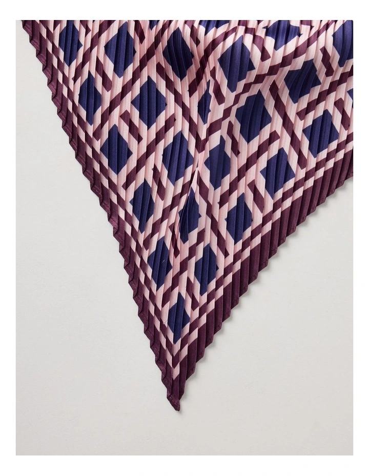 Maria Pleated Neckerchief in Plum image 5