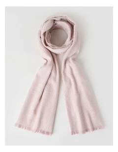 Chevron Woven Winter Scarf in Mauve