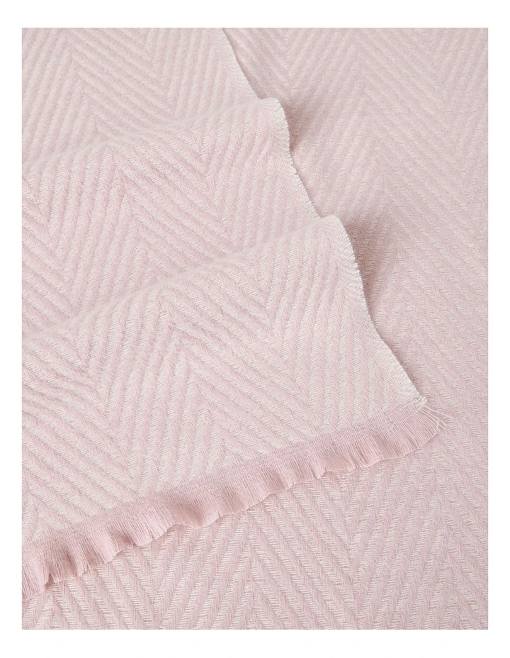 Chevron Woven Winter Scarf in Mauve image 3