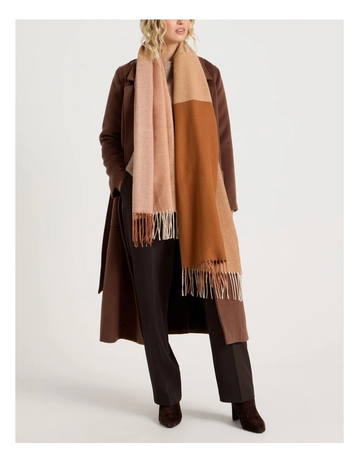 Dayton Brushed Winter Scarf in Camel image 2