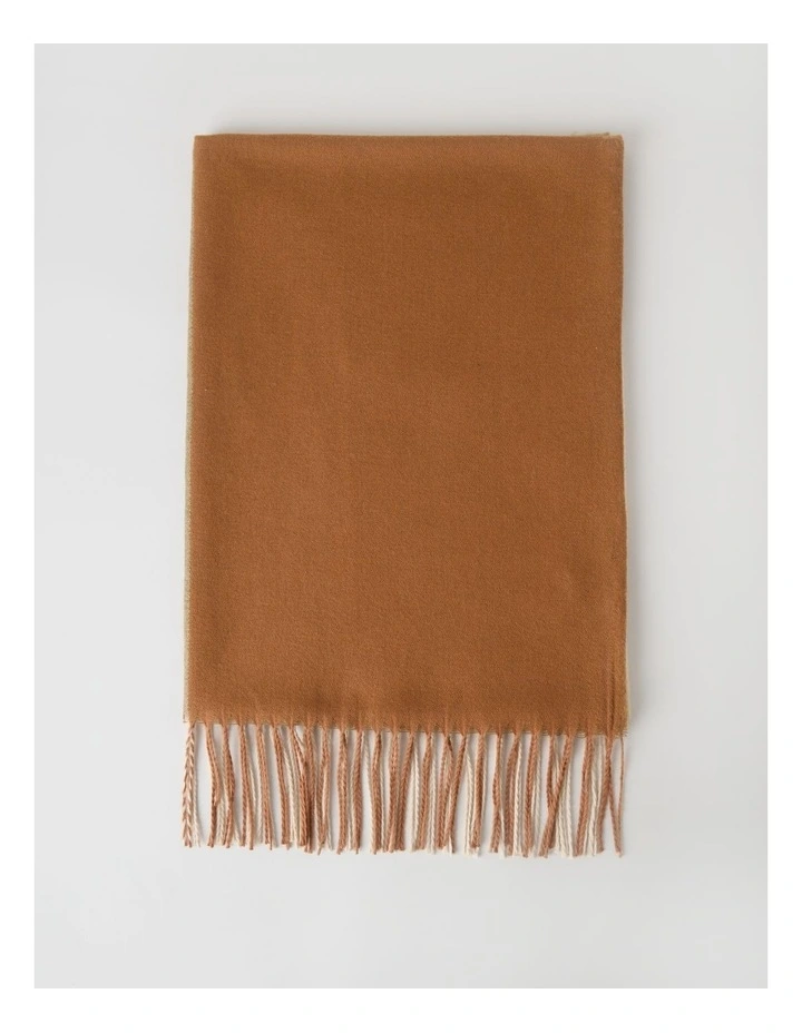 Dayton Brushed Winter Scarf in Camel image 3