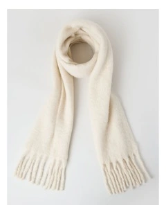 Sienna Brushed Chunky Winter Scarf in Cream