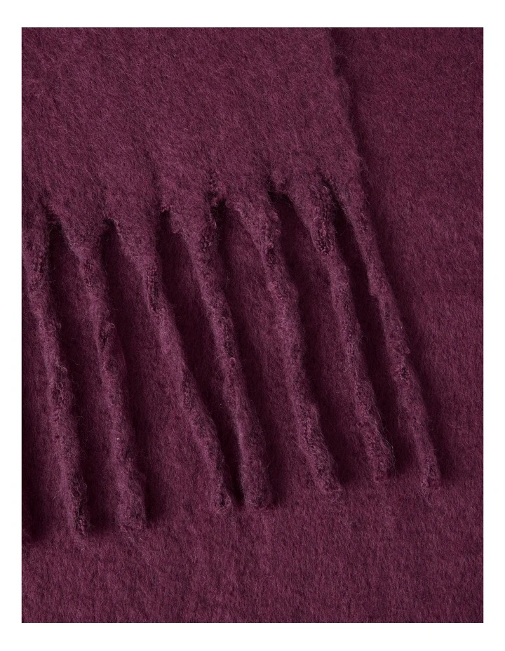 Sienna Brushed Chunky Winter Scarf in Plum image 3