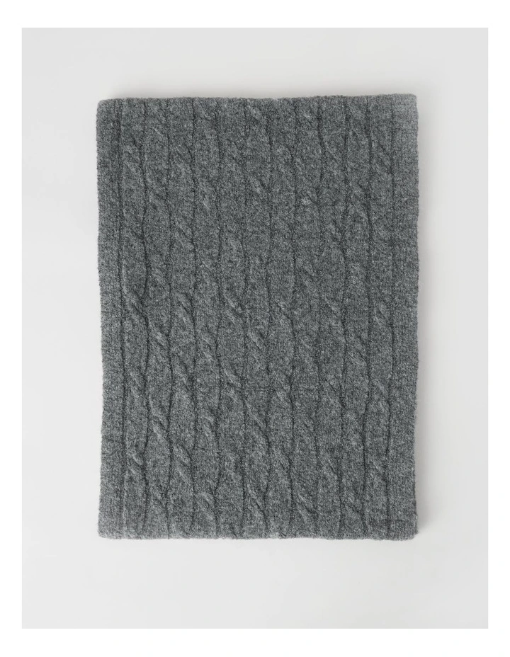 June Cable Winter Scarf in Charcoal image 3