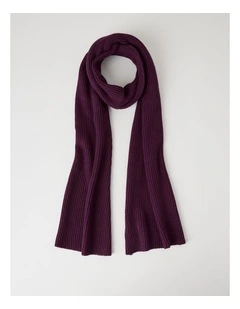 Rib Winter Scarf in Burgundy