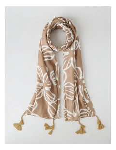 Bimini Scarf in Floral Tan Print