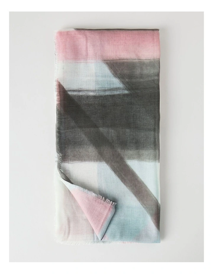 Grace Light Weight Scarf in Pink and Sage image 2