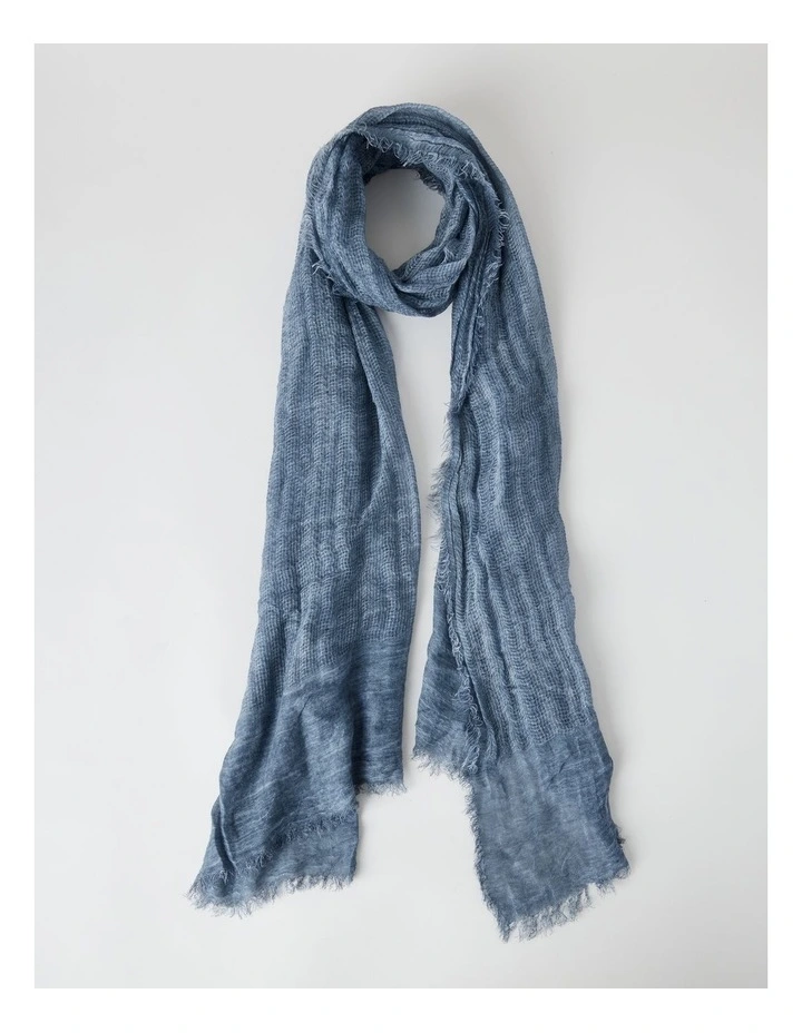 Dawn Crinkle Scarf in Blue image 1