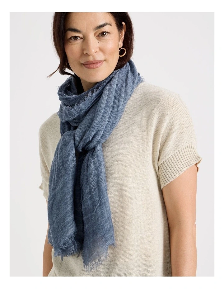 Dawn Crinkle Scarf in Blue image 2