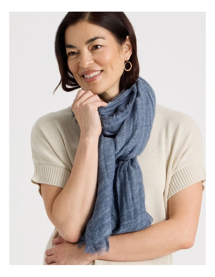 Dawn Crinkle Scarf in Blue image 4