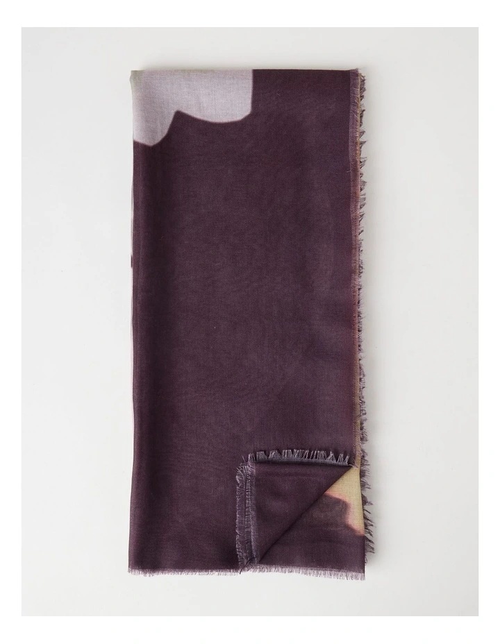 Lightweight Scarf in Plum Bloom Print image 3