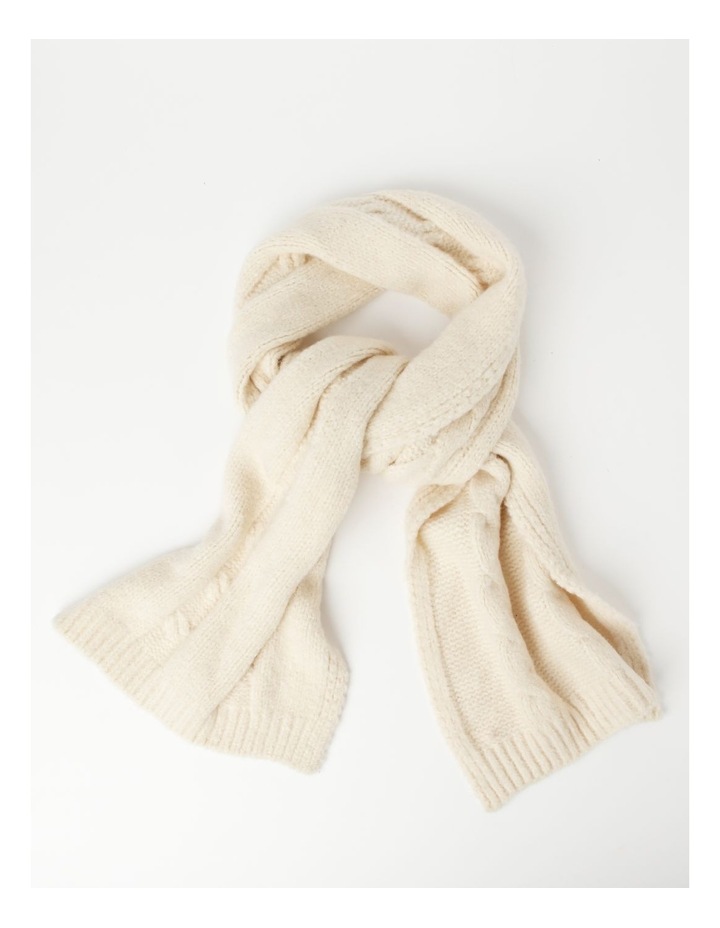 Basque Cable Knit Scarf Acrylic Blend 