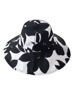 Leaf Print Canvas Hat