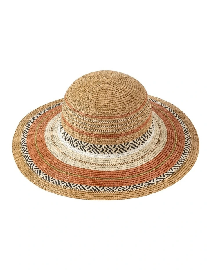 Detailed Braid Sun Hat in Natural image 1