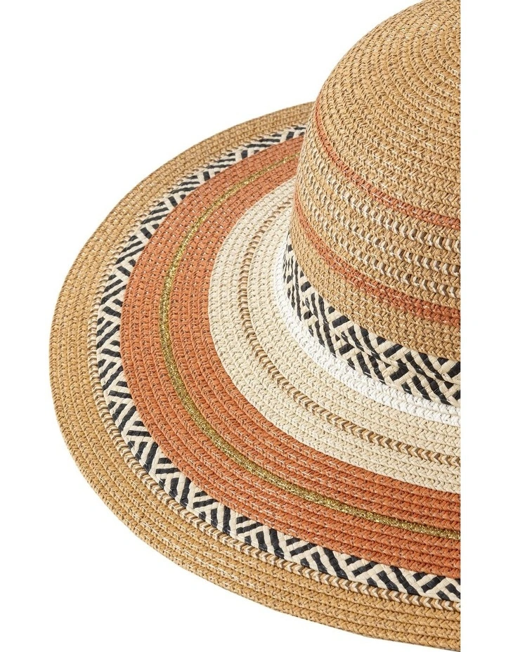 Detailed Braid Sun Hat in Natural image 2