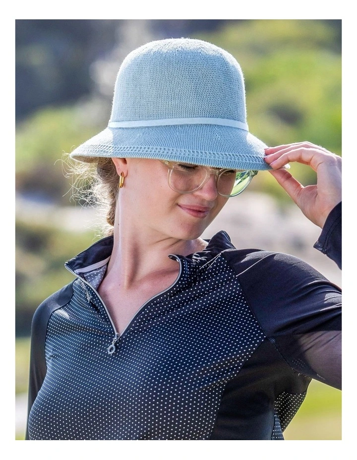 Lydia Cloche Summer Hat in Pale Blue image 2