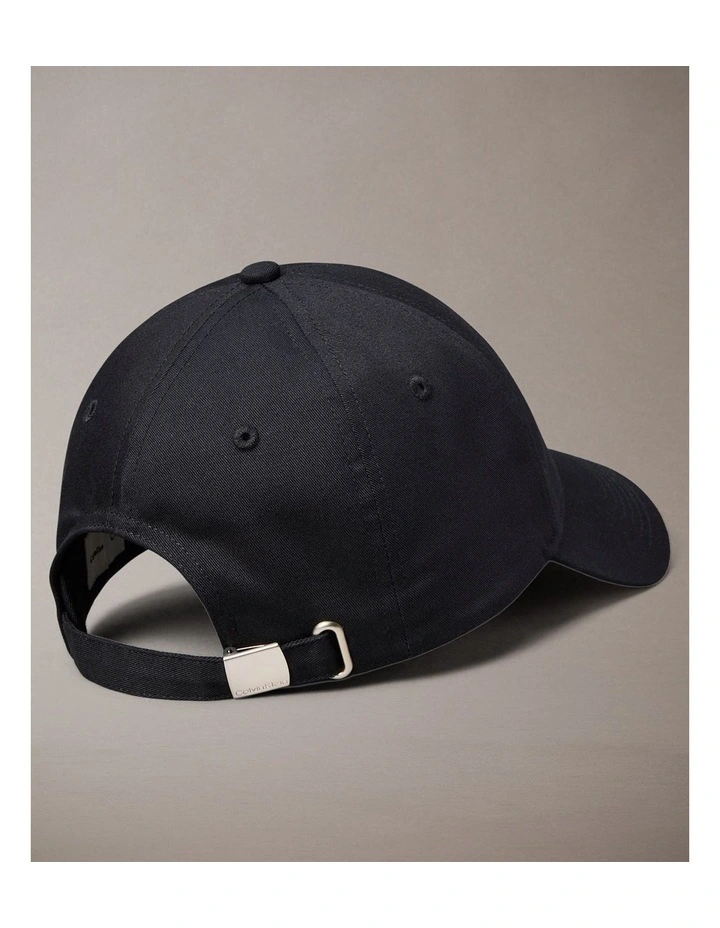 Twill Logo Cap in Black image 3