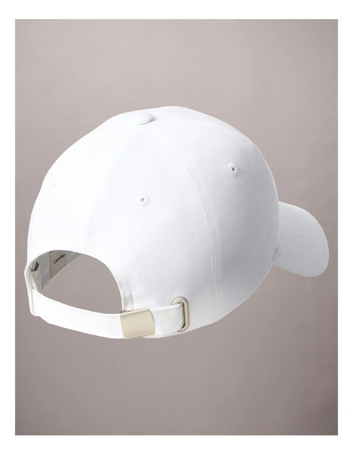 Embroidered Monologo Baseball Cap in Bright White image 2