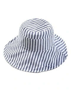 Gregory Ladner Stripe Canvas Hat Ghcf003M In Blue