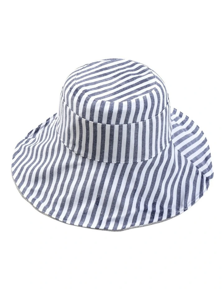 Gregory Ladner Stripe Canvas Hat Ghcf003M In Blue image 1