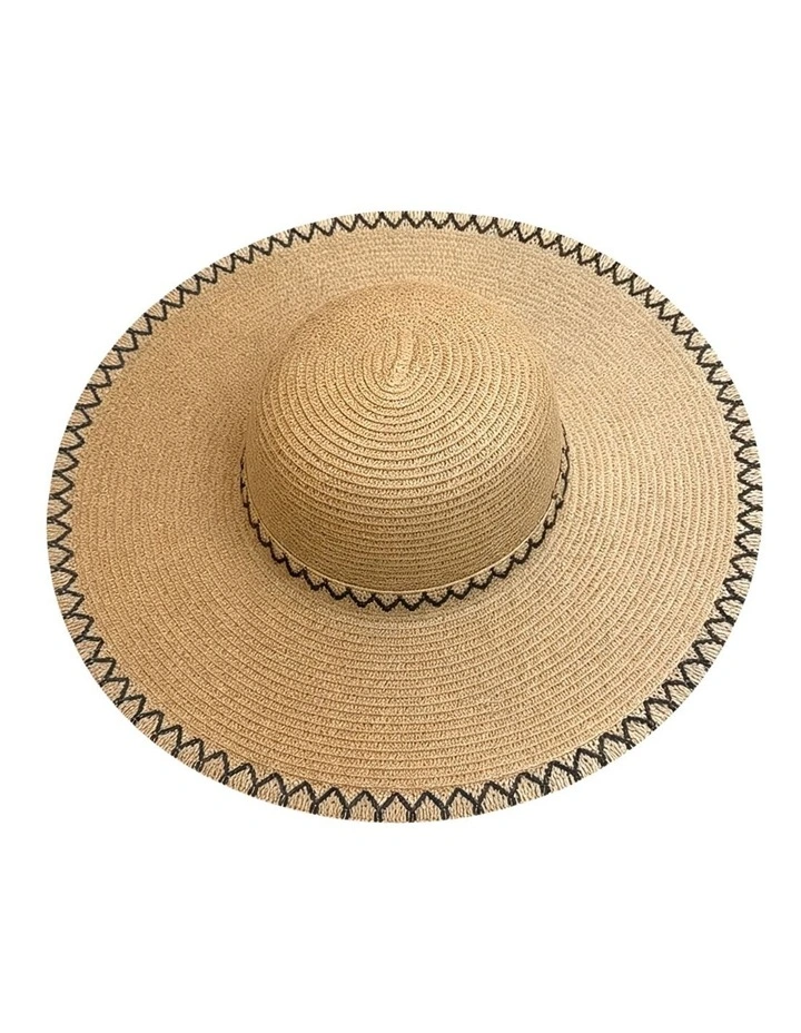 Gregory Ladner Wide Brim Sun Hat With Detailed Edge Ghcf014M In Natural image 1