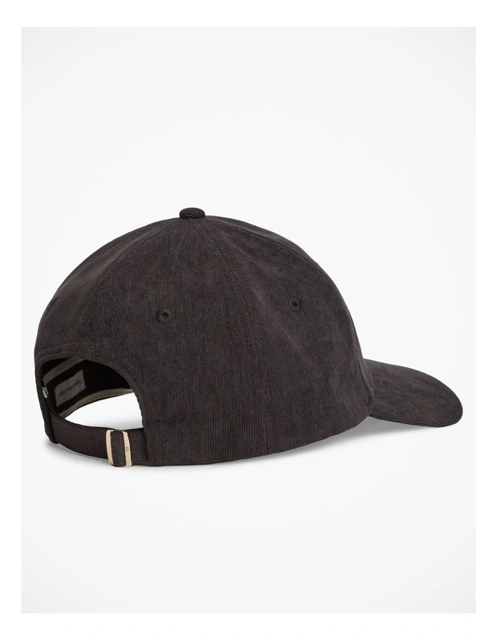 Logo Embroidery Corduroy Baseball Cap in Black image 4